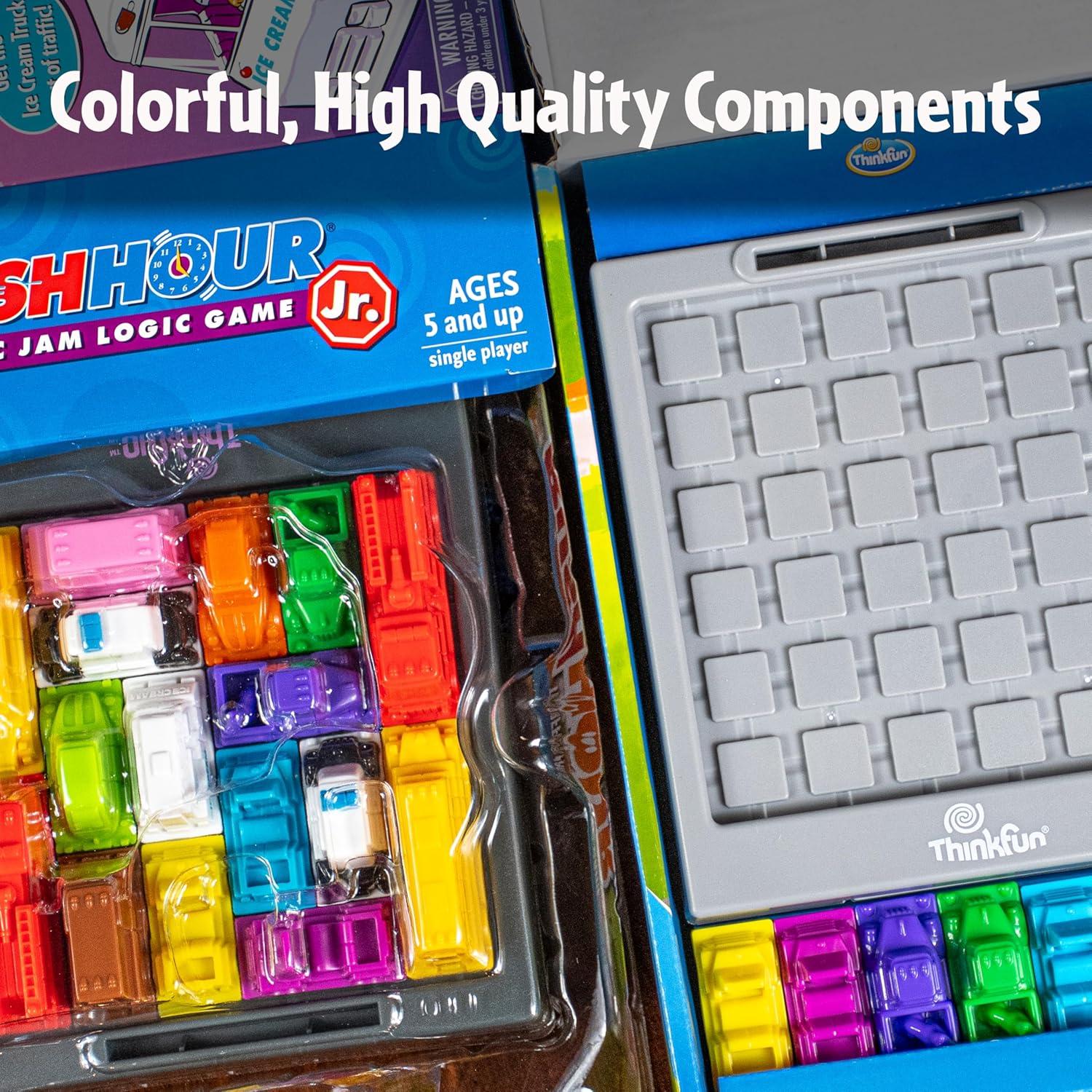 ThinkFun Rush Hour Junior – Classic Traffic Jam Logic Game – New Look for 2024 – STEM Toy for Kids – Engaging Puzzles for Ages 5 and Up – Junior Edition – MESH Accredited(New Packaging)