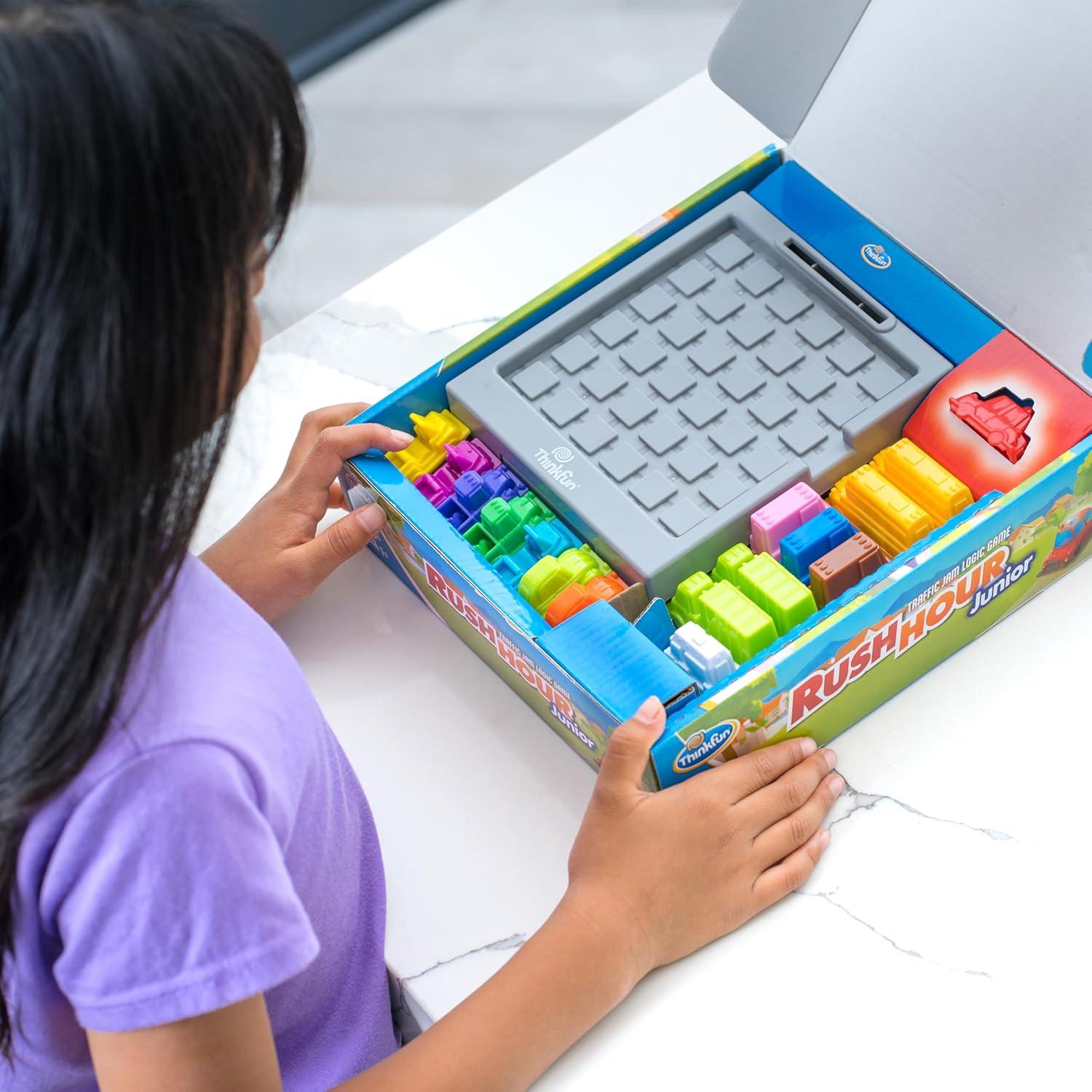 ThinkFun Rush Hour Junior – Classic Traffic Jam Logic Game – New Look for 2024 – STEM Toy for Kids – Engaging Puzzles for Ages 5 and Up – Junior Edition – MESH Accredited(New Packaging)