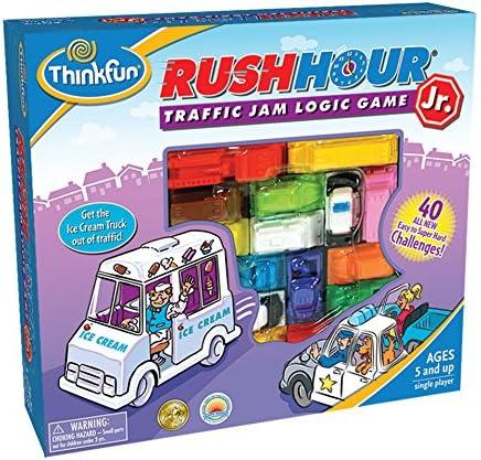 ThinkFun Rush Hour Junior – Classic Traffic Jam Logic Game – New Look for 2024 – STEM Toy for Kids – Engaging Puzzles for Ages 5 and Up – Junior Edition – MESH Accredited(Rush Hour Jr)