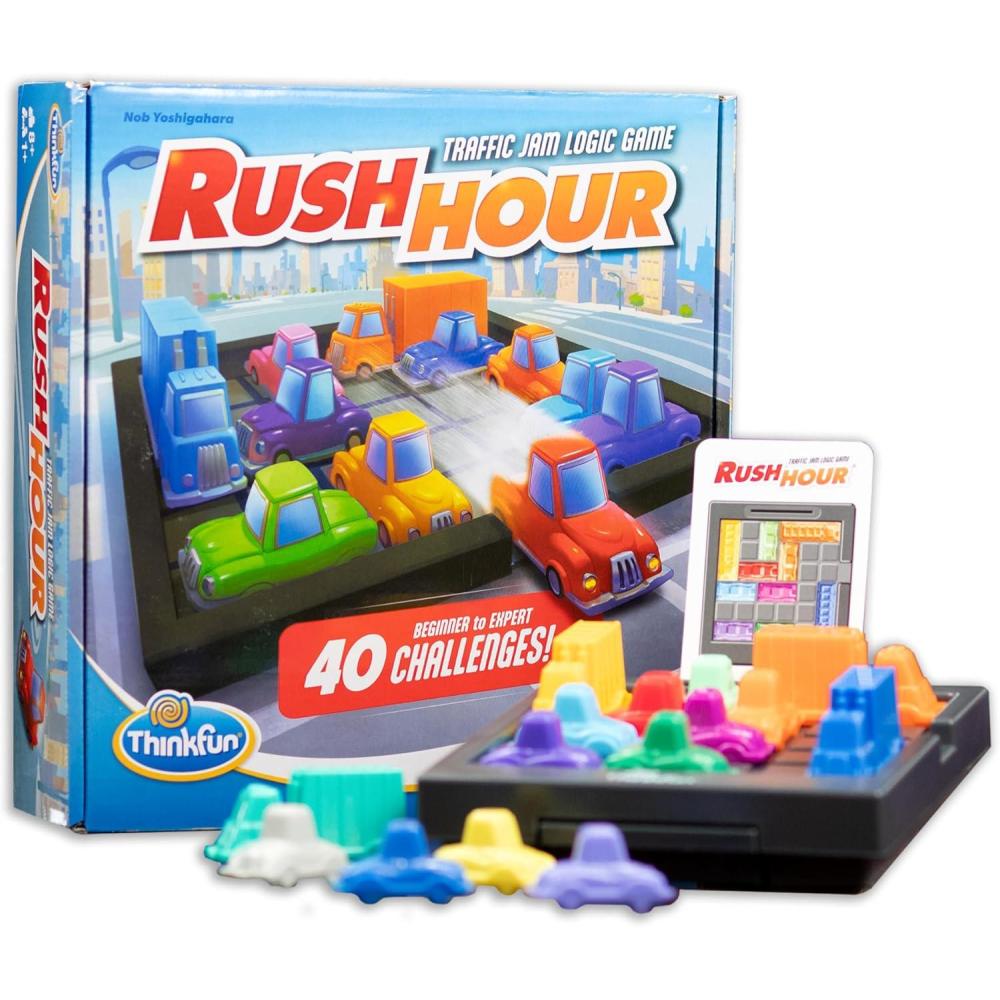 ThinkFun Rush Hour Traffic Jam Logic Game – Engaging STEM Toy for Kids Age 8 and Up – Enhances Reasoning & Planning Skills – MESH Accredited – 20+ Awards – Trusted Worldwide Seller for Over 20 Years(8.82 inches (W) x 9.21 inches (L) x 0.1 inches (H))