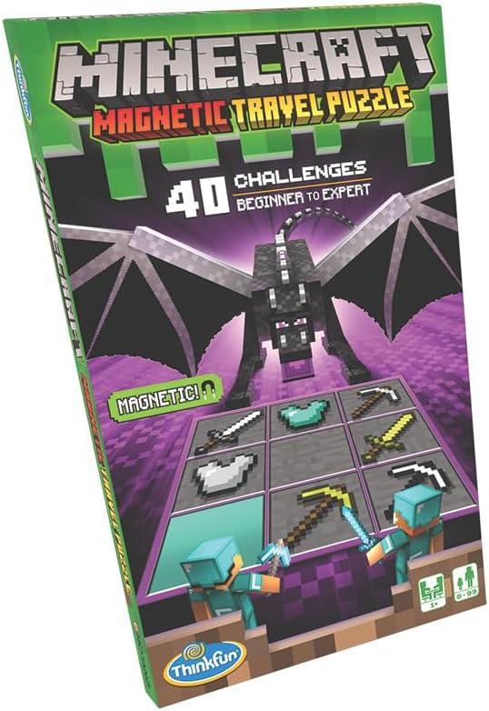 ThinkFun Minecraft Magnetic Travel Puzzle Logic Game & STEM Toy For Kids Ages 8 & Up