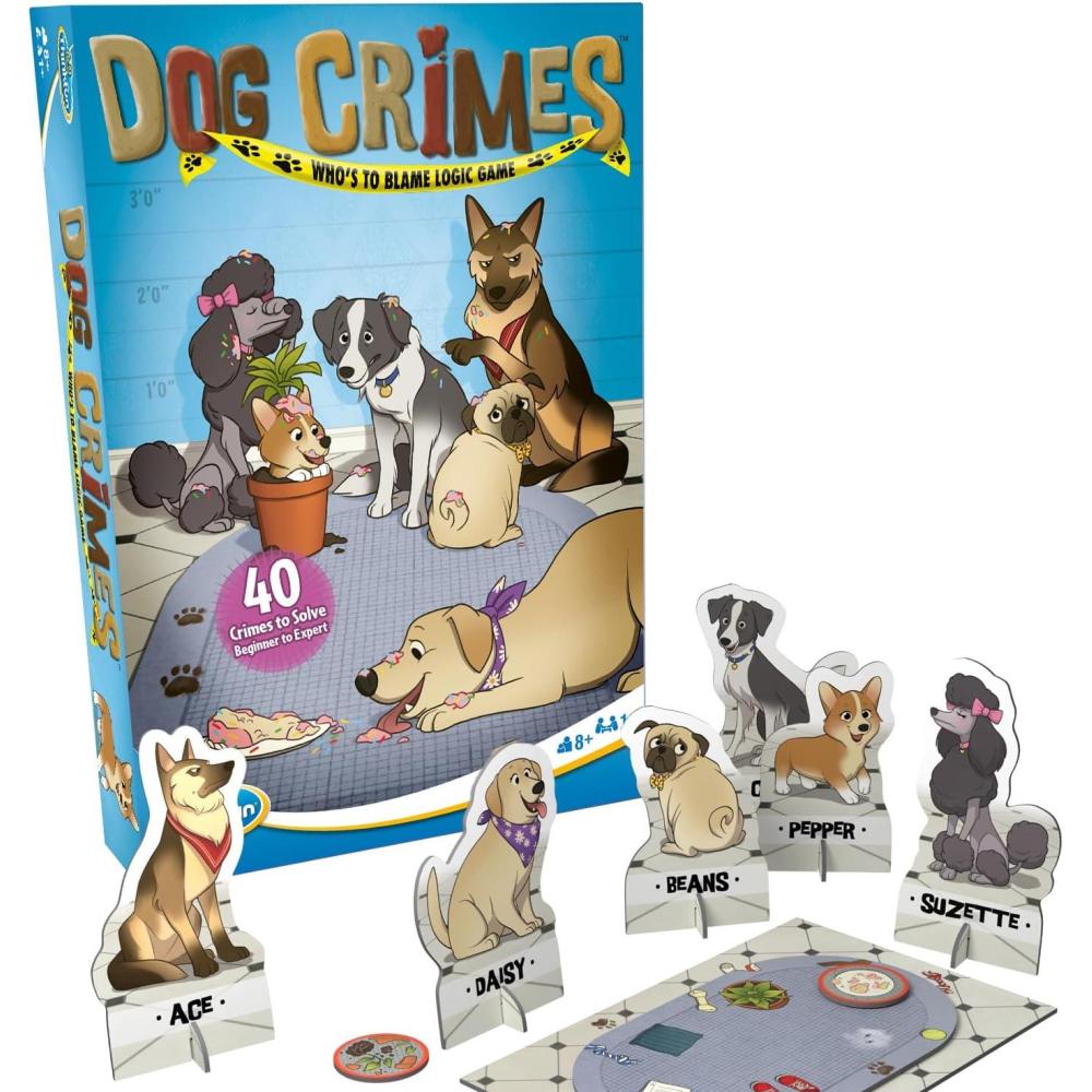 ThinkFun Dog Crimes Logic Game – Engaging Brainteaser for Kids and Adults | Fun Detective Theme | Memory and Reasoning Skill Builder | Unique Artwork | Suitable for Ages 8 and Up