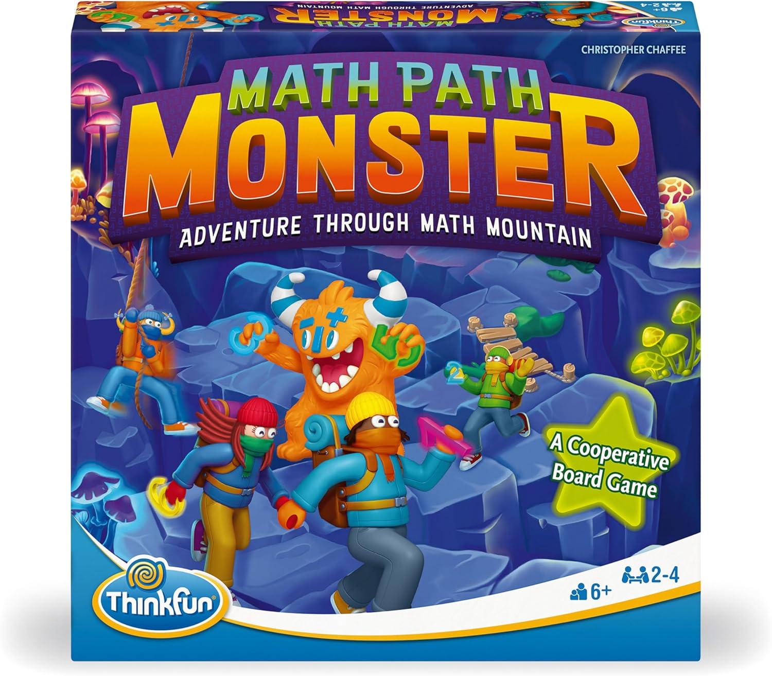 ThinkFun Math Path Monster – Engaging Cooperative Board Game – Enhances STEM Skills – Fosters Teamwork – Exciting Counting Adventure for Kids and Adults – MESH Accredited