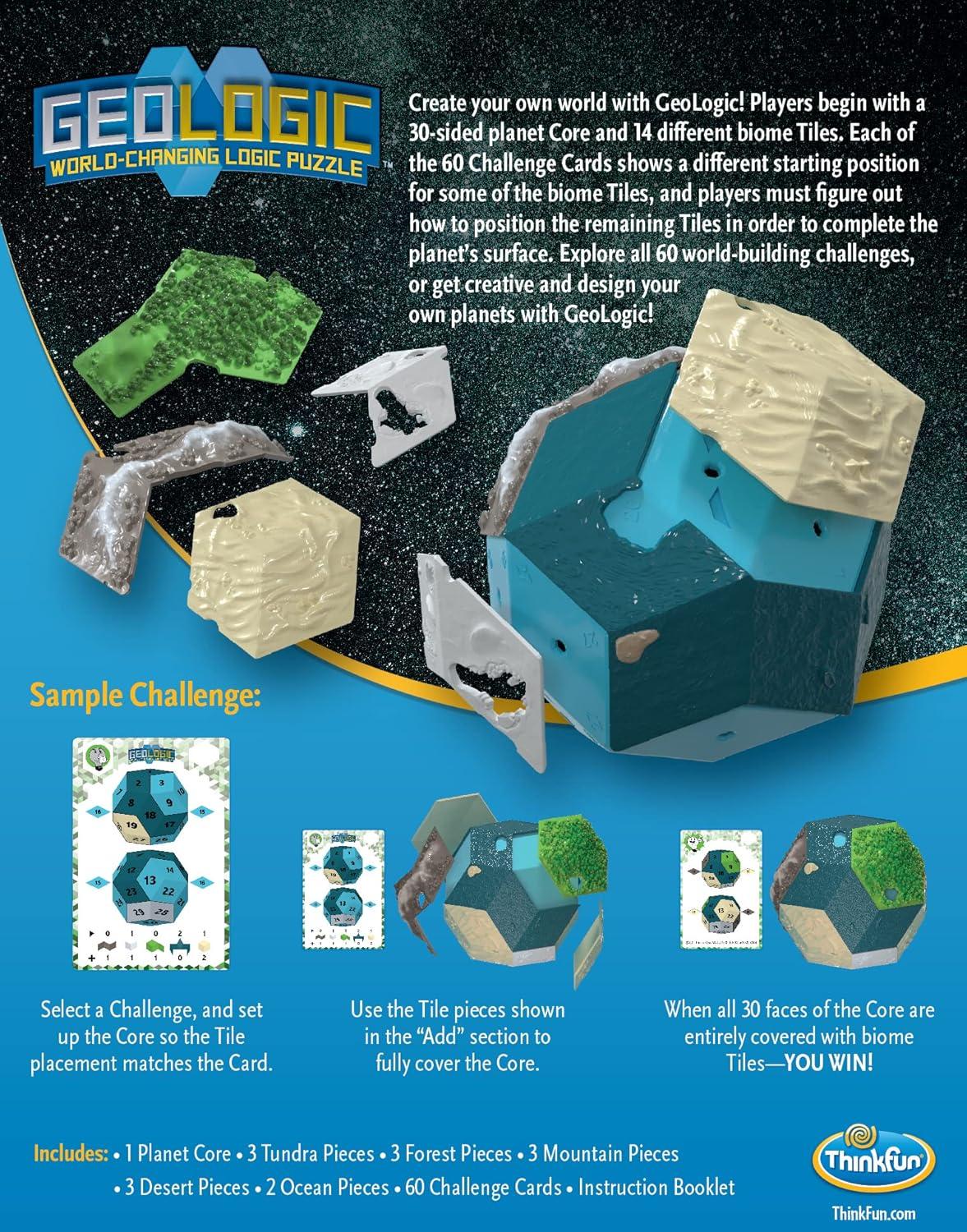 ThinkFun GeoLogic World Changing Logic Puzzle for Ages 8 and Up, Multicolor