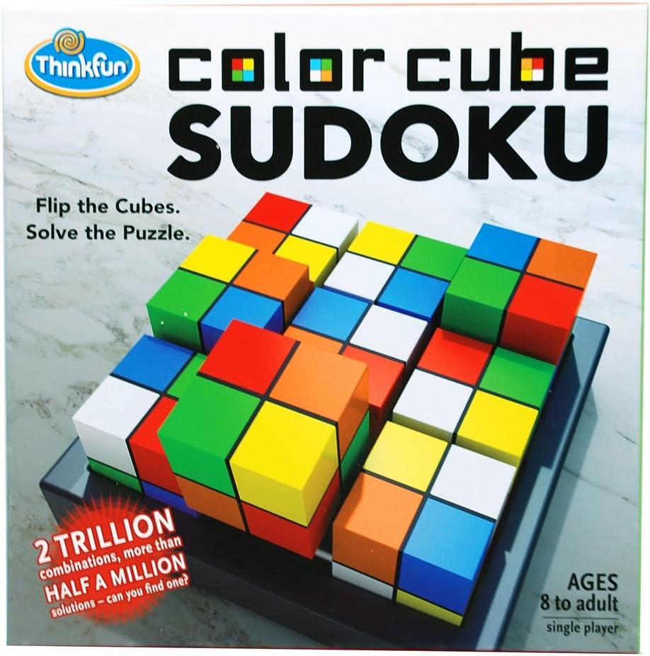Think Fun Color Cube Sudoku – Fun, Award Winning Version of Sudoku Using Colors Instead of Numbers For Age 8 and Up (44001560)