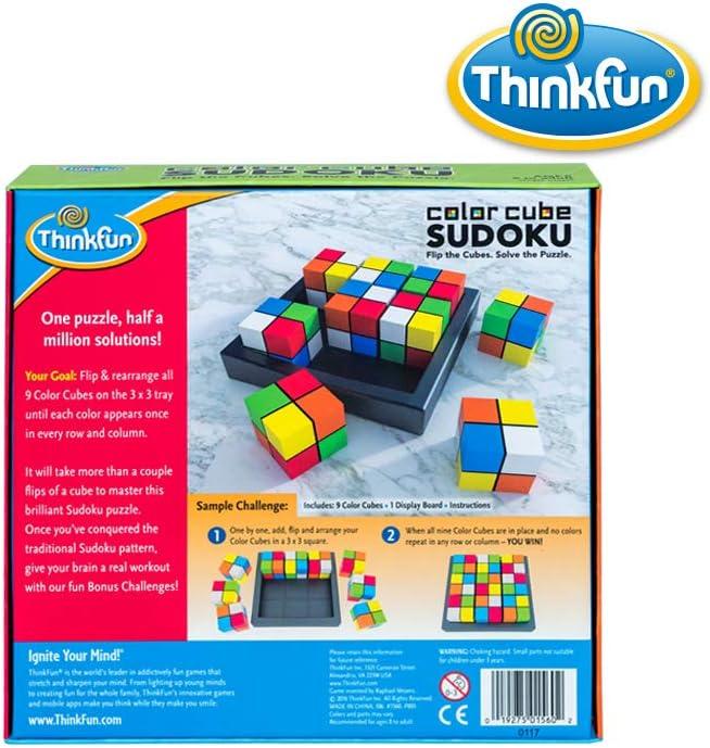 Think Fun Color Cube Sudoku – Fun, Award Winning Version of Sudoku Using Colors Instead of Numbers For Age 8 and Up (44001560)