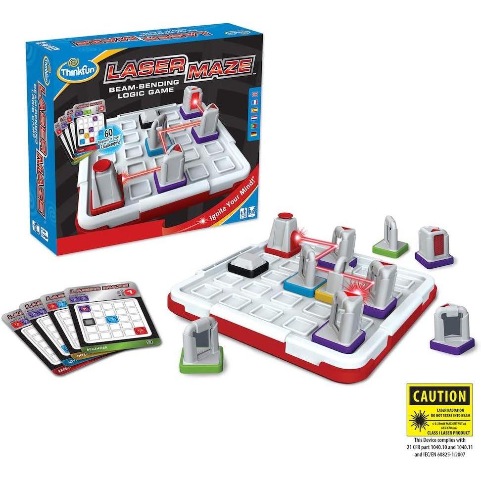 Think Fun Laser Maze (Class 1) Brain Game and STEM Toy for Boys and Girls Age 8 and Up – Award Winning and Mind Challenging Game for Kids (44001014)(Laser Maze)