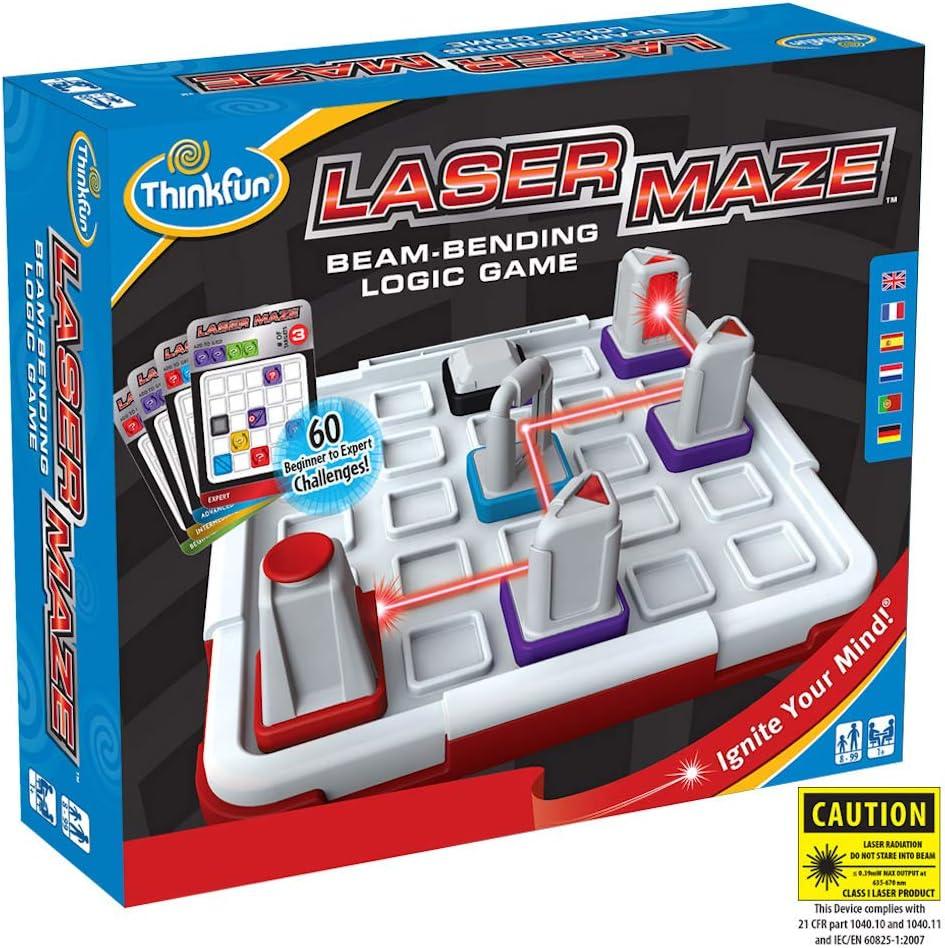 Think Fun Laser Maze (Class 1) Brain Game and STEM Toy for Boys and Girls Age 8 and Up – Award Winning and Mind Challenging Game for Kids (44001014)(Laser Maze)