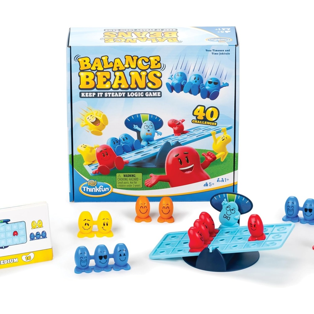 ThinkFun Balance Beans | Teaches Early Math & Logic Skills | 40 Challenges | for Kids Ages 5+