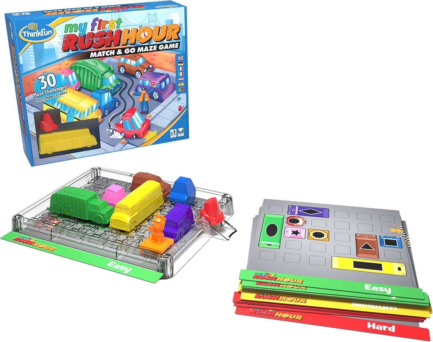 ThinkFun My First Rush Hour – Engaging Brain Game for Kids | Stimulating STEM Toy | Enhances Logic, Matching, Colors, and Shapes Skills | Best Gift for Toddlers