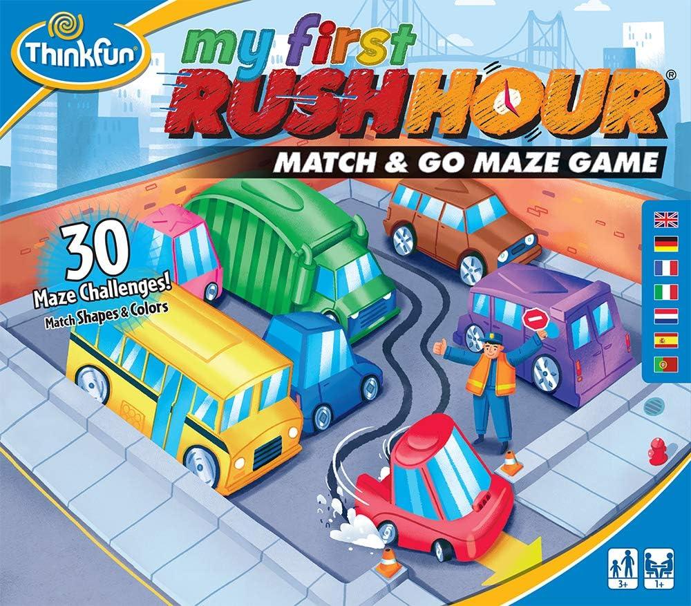 ThinkFun My First Rush Hour – Engaging Brain Game for Kids | Stimulating STEM Toy | Enhances Logic, Matching, Colors, and Shapes Skills | Best Gift for Toddlers