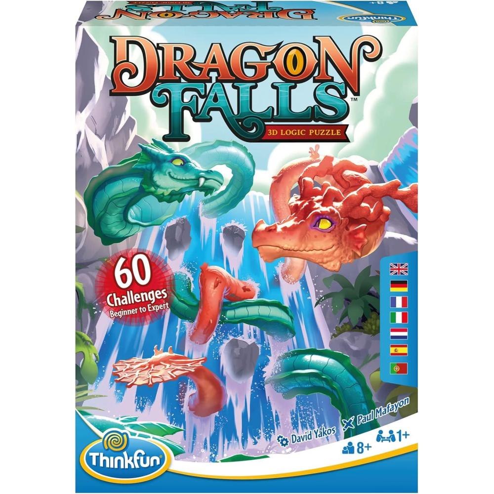 Think Fun ThinkFun Dragon Falls Logic Puzzle Game: Single-Player Problem-Solving Game for Ages 8+. Ideal for Dragon Lovers & Brainteaser Enthusiasts