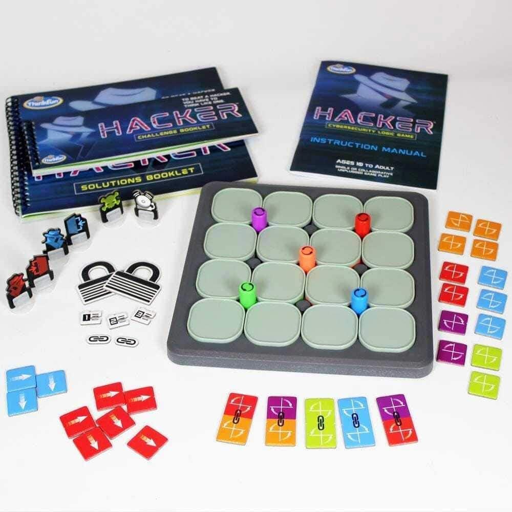 Think Fun Hacker Cybersecurity Coding Game and STEM Toy for Boys and Girls Age 10 and Up, Multicolor(Game and STEM Toy)