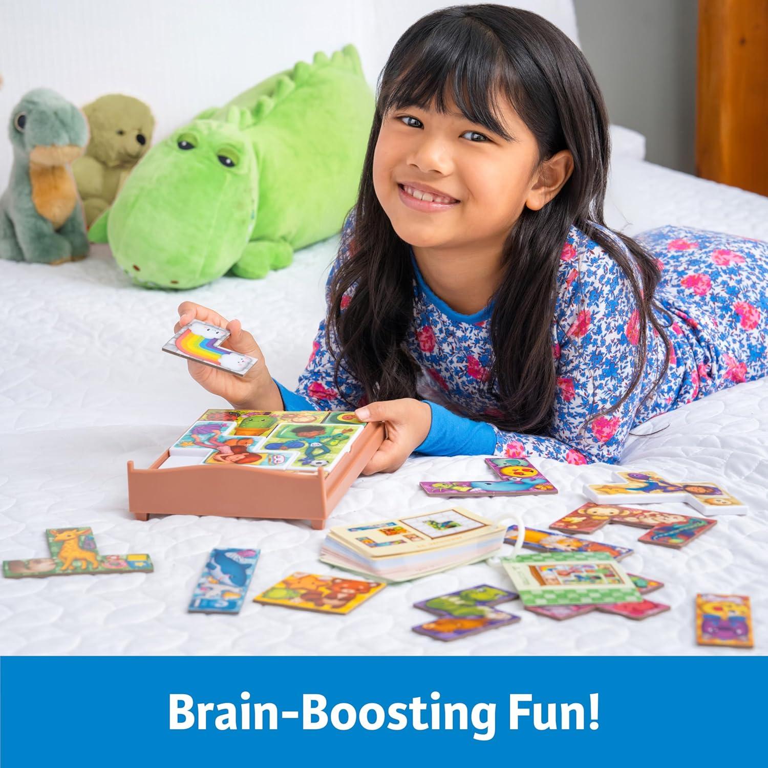 ThinkFun Stuffie Sleepover Logic Game: 40 Challenges for Kids 5+