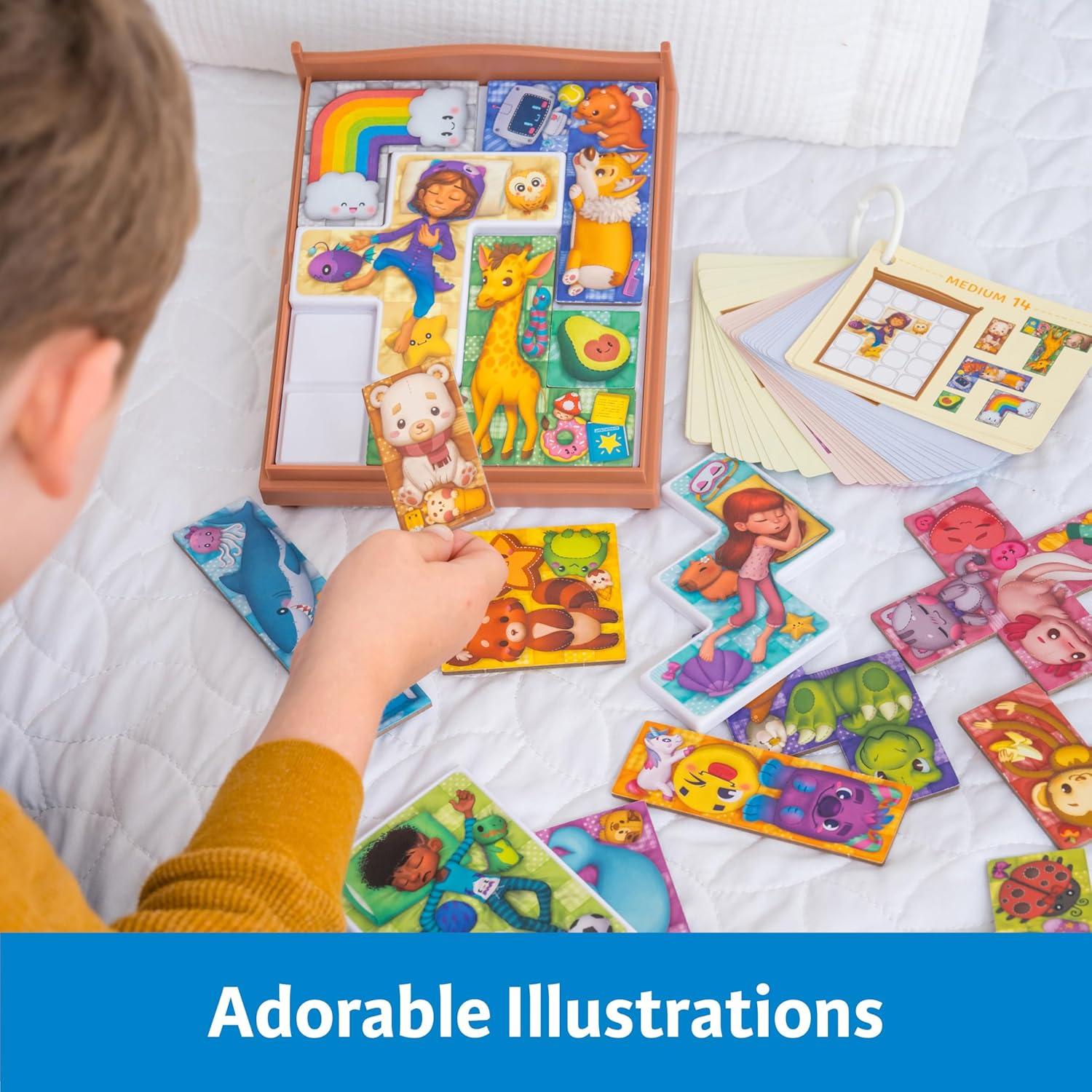 ThinkFun Stuffie Sleepover Logic Game: 40 Challenges for Kids 5+