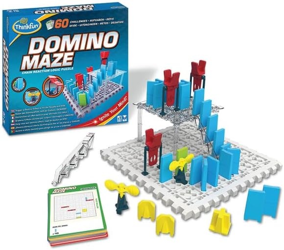 ThinkFun Domino Maze STEM Toy and Logic Game for Boys and Girls Age 8 and Up – Combines The Fun of Dominos with The Challenge of a Puzzle