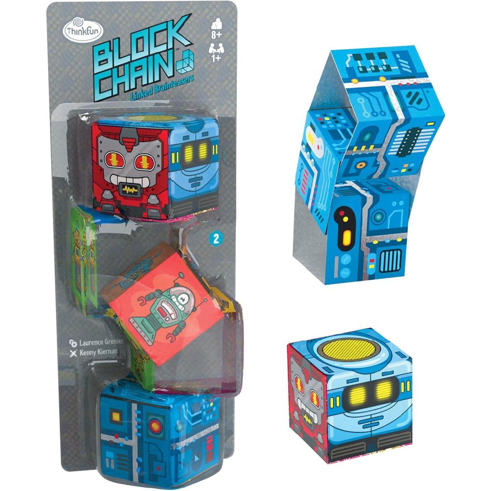 ThinkFun Blockchain (Robots) STEM Toy and Logic Game for Boys and Girls Age 8 and Up – The Addictive Brainteaser Puzzle(Block Chain ROBOTS)