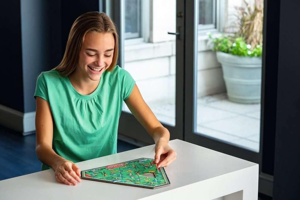 Think Fun Triazzle – Picture-Matching Brainteaser Puzzle | Engages Strategic Thinking & Memory | Perfect for Kids Ages 8 and Up | Award-Winning Game