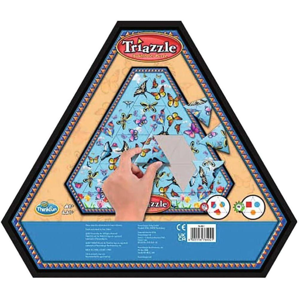 Think Fun Triazzle Picture-Matching Brainteaser – Engaging Brain Puzzle for Kids & Adults | Award-Winning Game | Enhances Memory & Problem-Solving Skills | Butterflies Edition