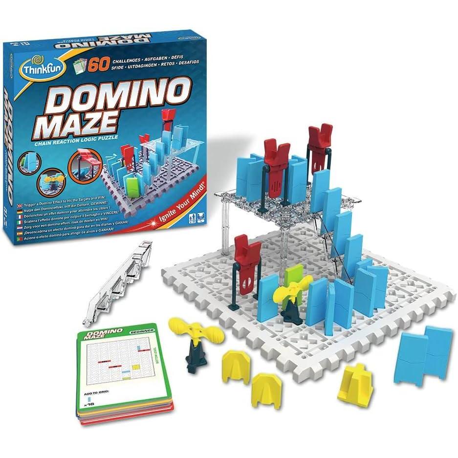 Think Fun 44001012 ThinkFun Domino Maze STEM Toy and Logic Game for Boys and Girls Age 8 and Up – Combines the Fun of Dominos With the Challenge of a Puzzle