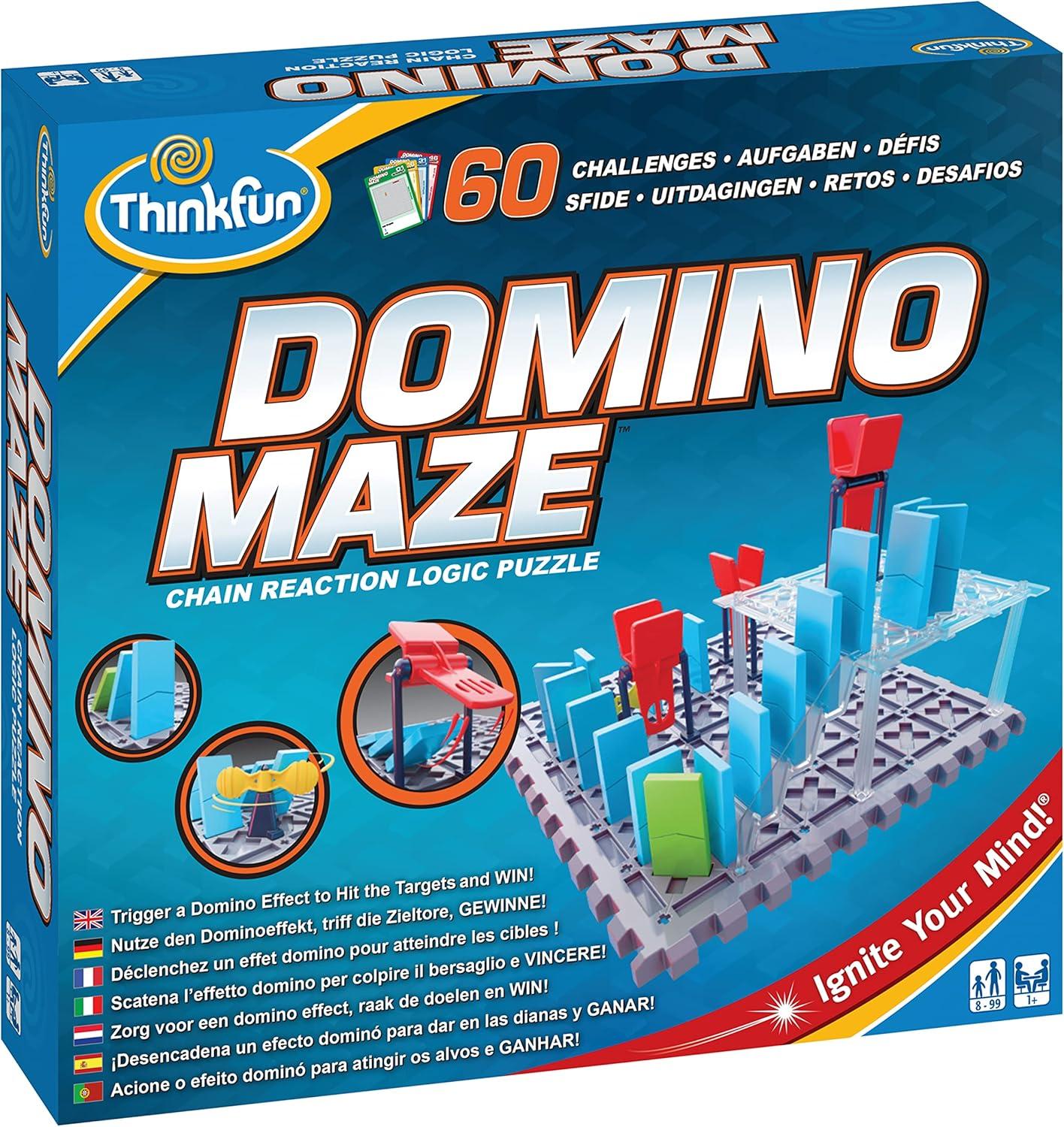Think Fun 44001012 ThinkFun Domino Maze STEM Toy and Logic Game for Boys and Girls Age 8 and Up – Combines the Fun of Dominos With the Challenge of a Puzzle