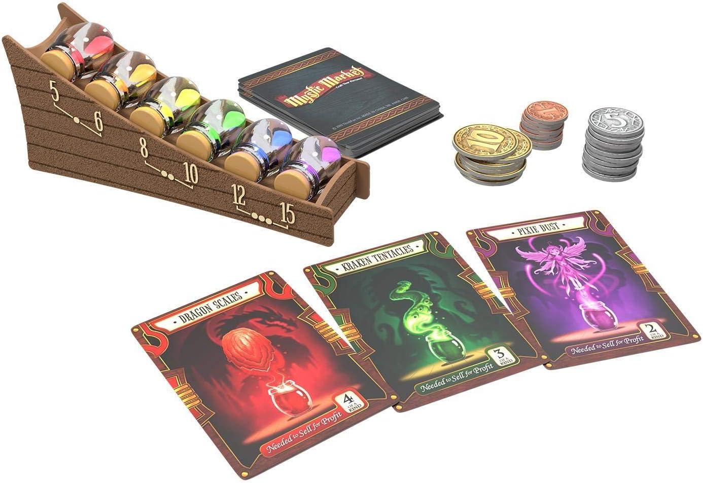 ThinkFun Mystic Market Strategy Card Game For 2-4 Players Ages 10 and Up – An Exciting Fast Paced Game Perfect for Both Families and Gamers, Multi