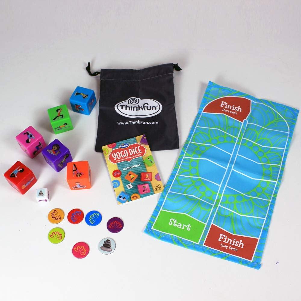 Think Fun Yoga Dice Game for Boys and Girls Ages 6 and Up – Learn Yoga With a Game,Multi,1844