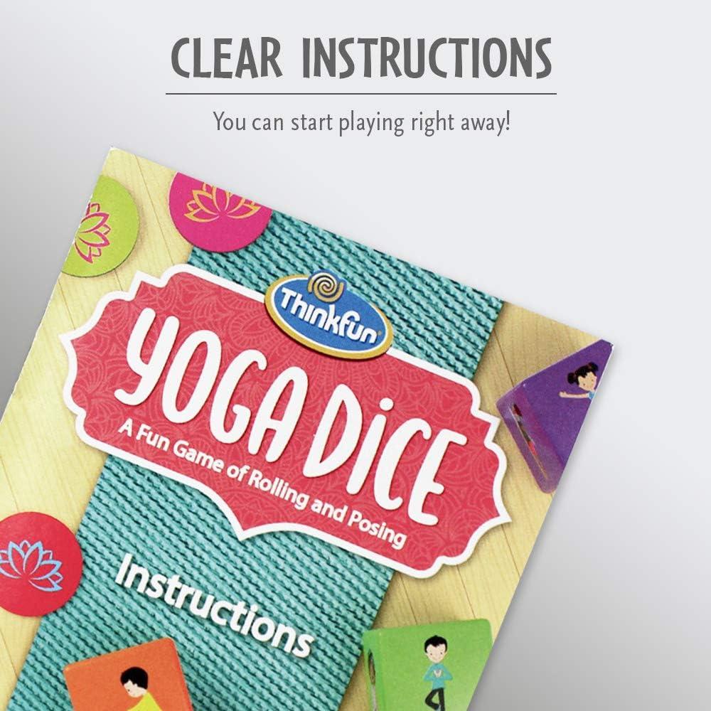 Think Fun Yoga Dice Game for Boys and Girls Ages 6 and Up – Learn Yoga With a Game,Multi,1844