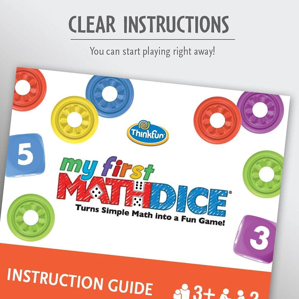 ThinkFun My First Math Dice – Engaging Counting Game for Kids | Enhances Math & Number Skills | Fun Learning Activity for Ages 3+