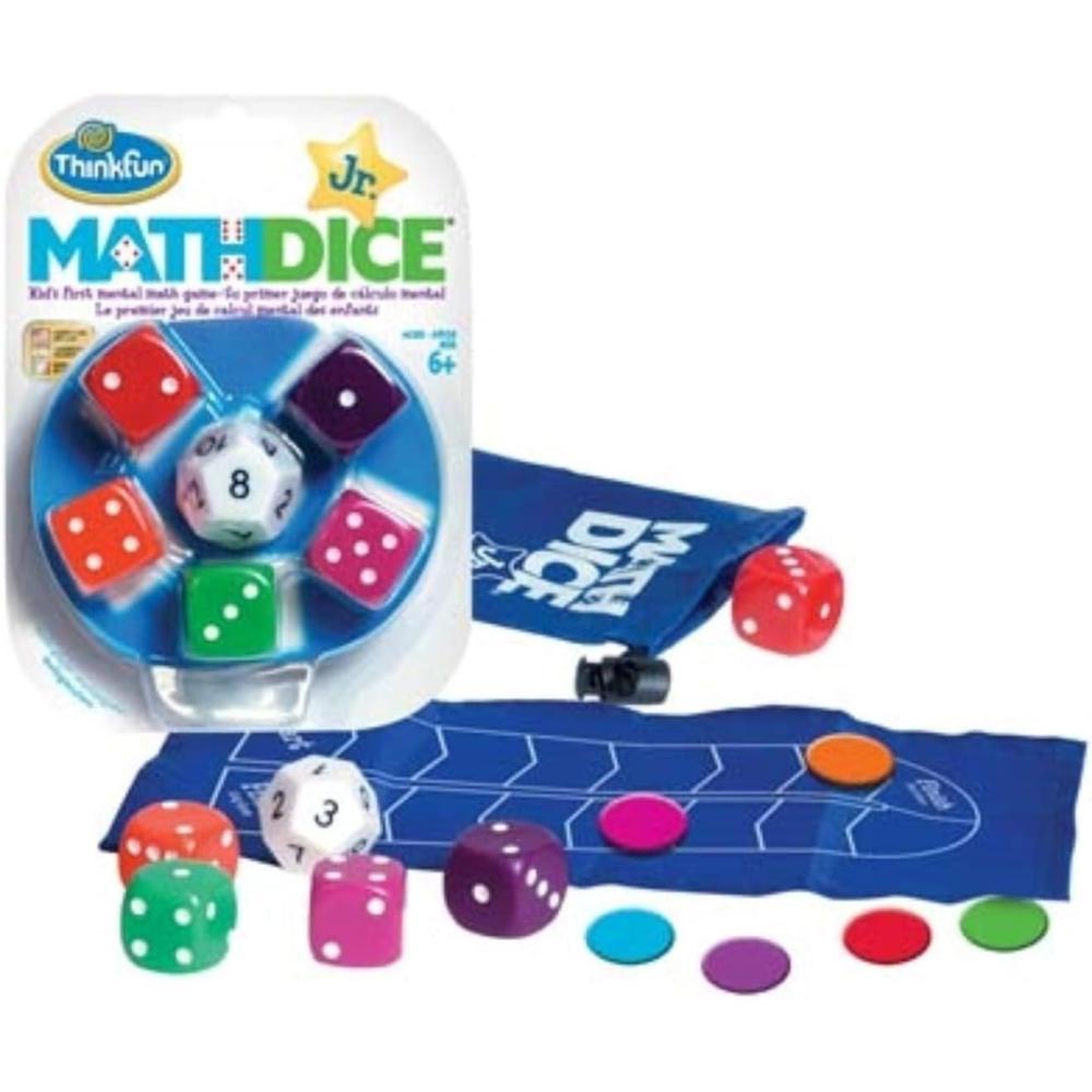 ThinkFun Math Dice Junior Game – Engaging Math Skills Builder | Perfect for Kids Aged 6+ | Aids in Mental Agility | Toy of The Year Nominee