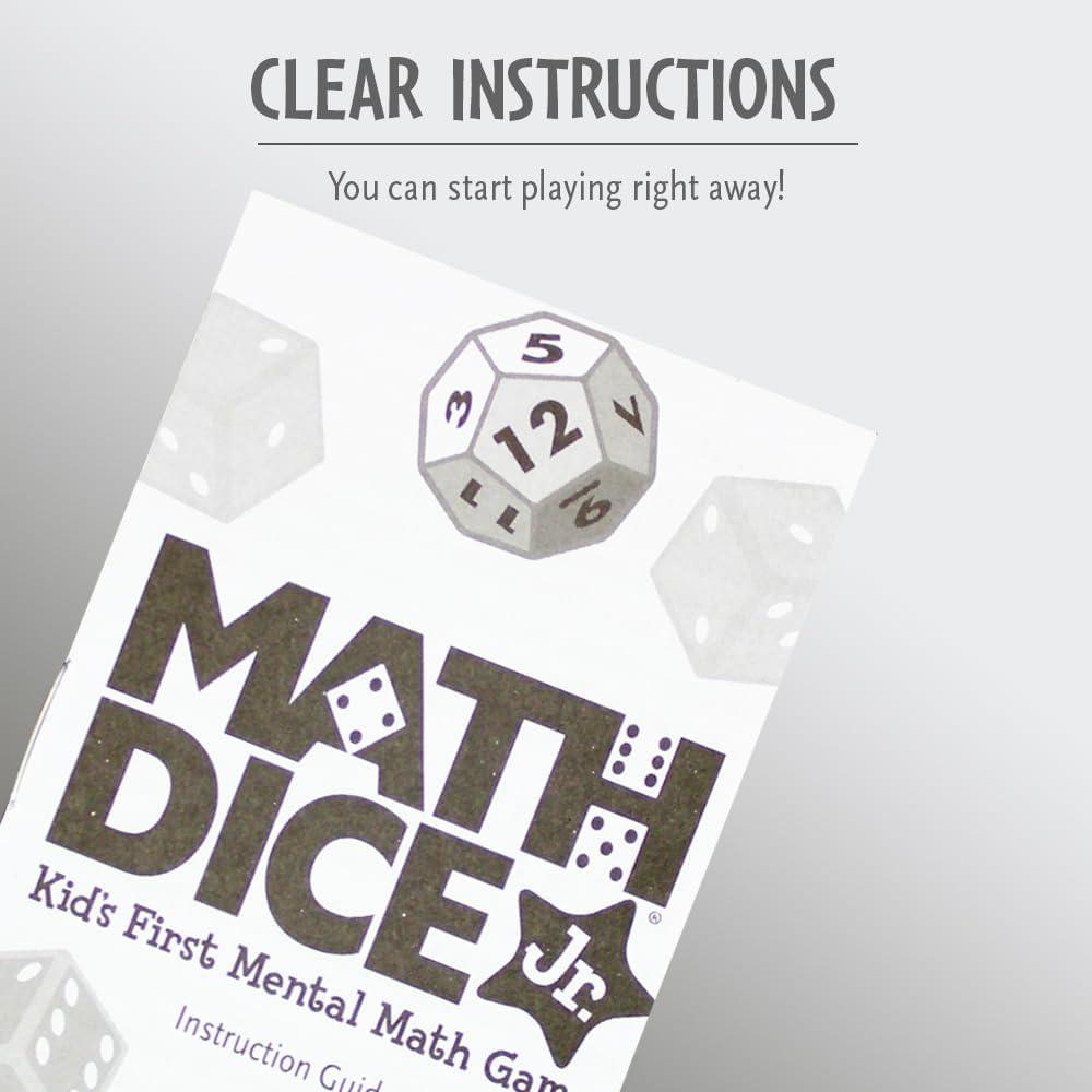 ThinkFun Math Dice Junior Game – Engaging Math Skills Builder | Perfect for Kids Aged 6+ | Aids in Mental Agility | Toy of The Year Nominee