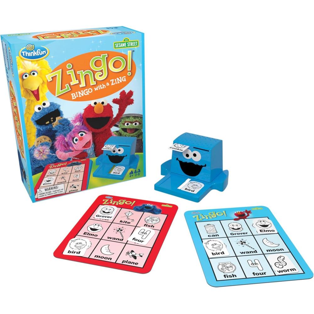 ThinkFun Sesame Street Zingo  Build Language Skills with All Your Favorite Sesame Street Characters. for Ages 4+(ThinkFun Sesame Street Zingo  Build Language Skills with All Your Favorite Sesame Street Characters. for Ages 4+)
