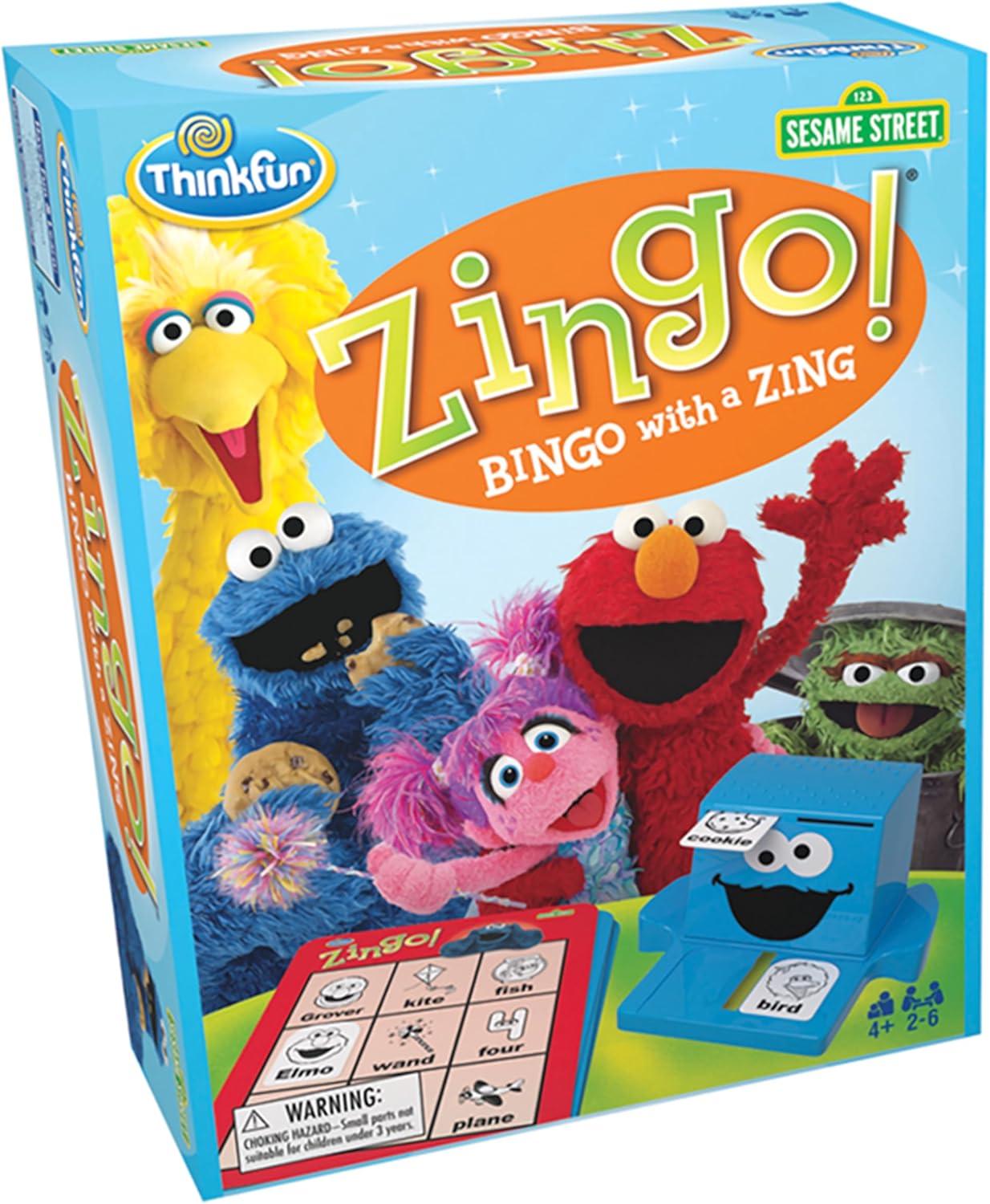 ThinkFun Sesame Street Zingo  Build Language Skills with All Your Favorite Sesame Street Characters. for Ages 4+(ThinkFun Sesame Street Zingo  Build Language Skills with All Your Favorite Sesame Street Characters. for Ages 4+)