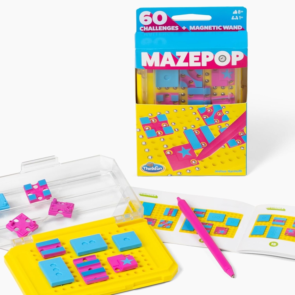 ThinkFun MazePop | Magnetic Puzzle Game | 60 Brain-Boosting Mazes | Travel-Friendly Logic Toy | Ages 8+