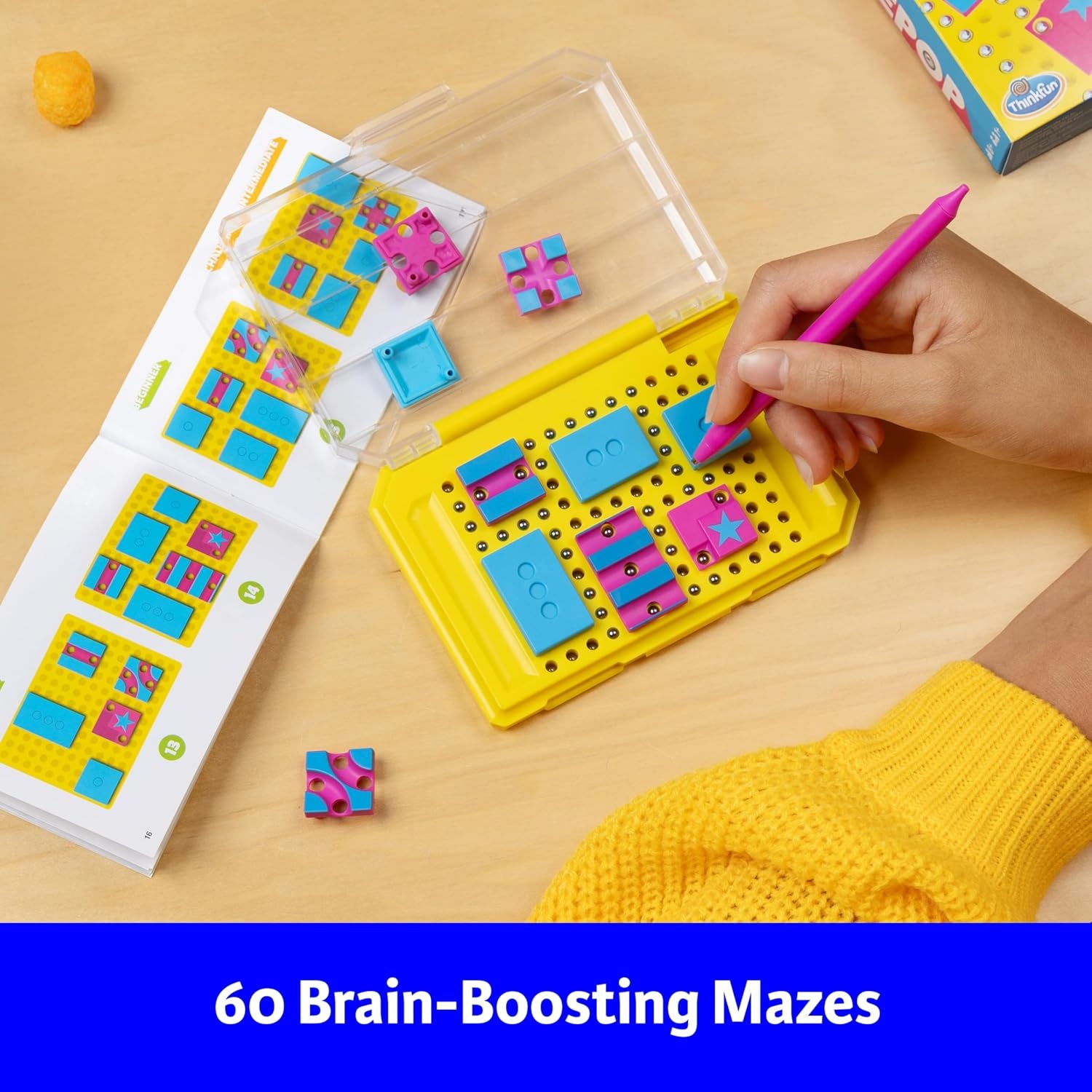 ThinkFun MazePop | Magnetic Puzzle Game | 60 Brain-Boosting Mazes | Travel-Friendly Logic Toy | Ages 8+