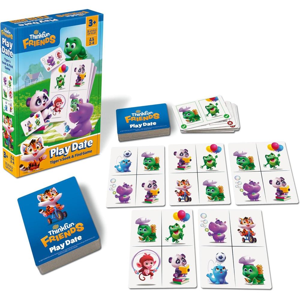 ThinkFun Friends: Play Date – A Matching Game for Preschool Fun – Build Skills, Foster Friendships, and Learn Through Play – MESH Accredited – Kids 3+