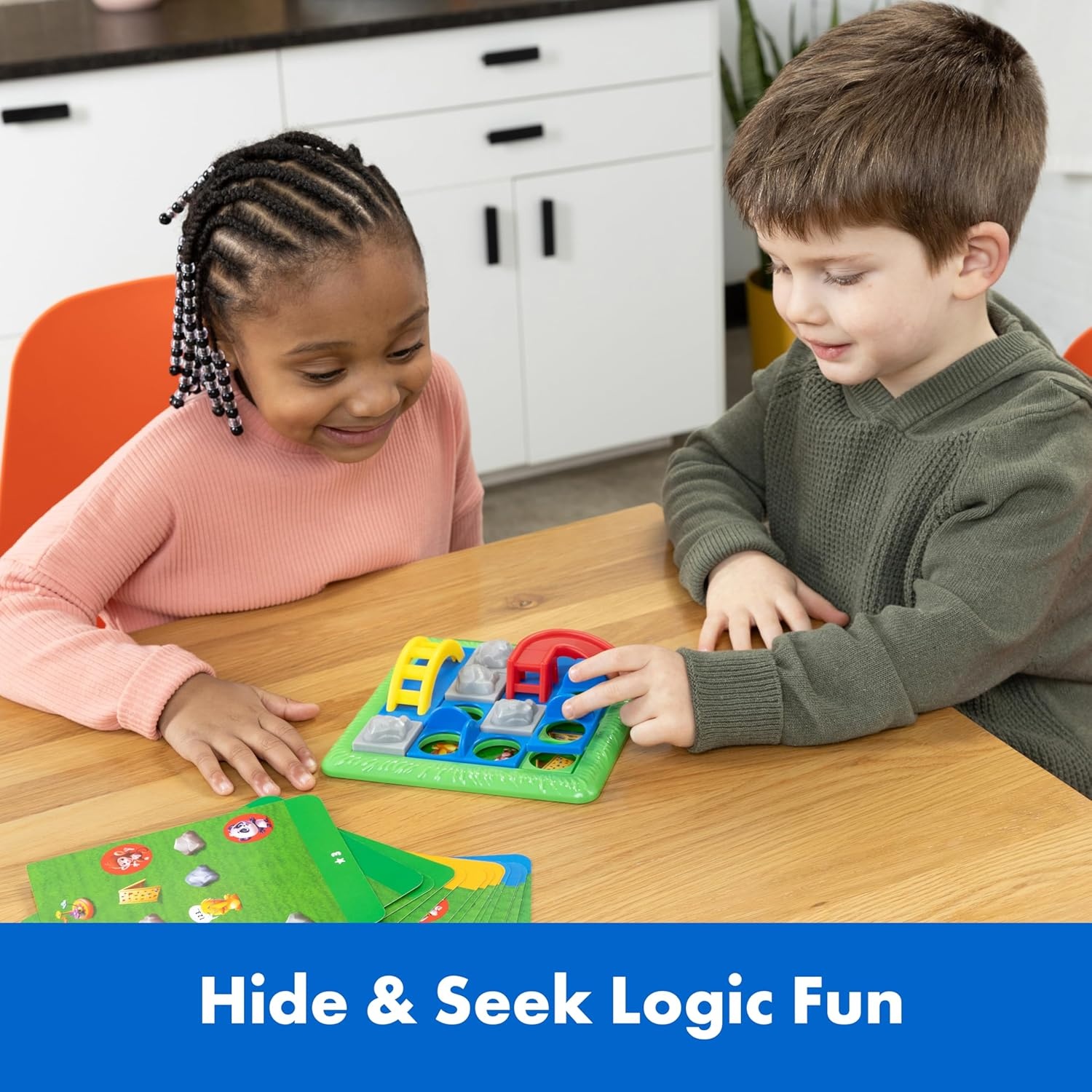 ThinkFun Friends: Playground – Hide & Seek Puzzle Game for Preschoolers – 30 Challenges for Problem-Solving Fun – Ages 3+