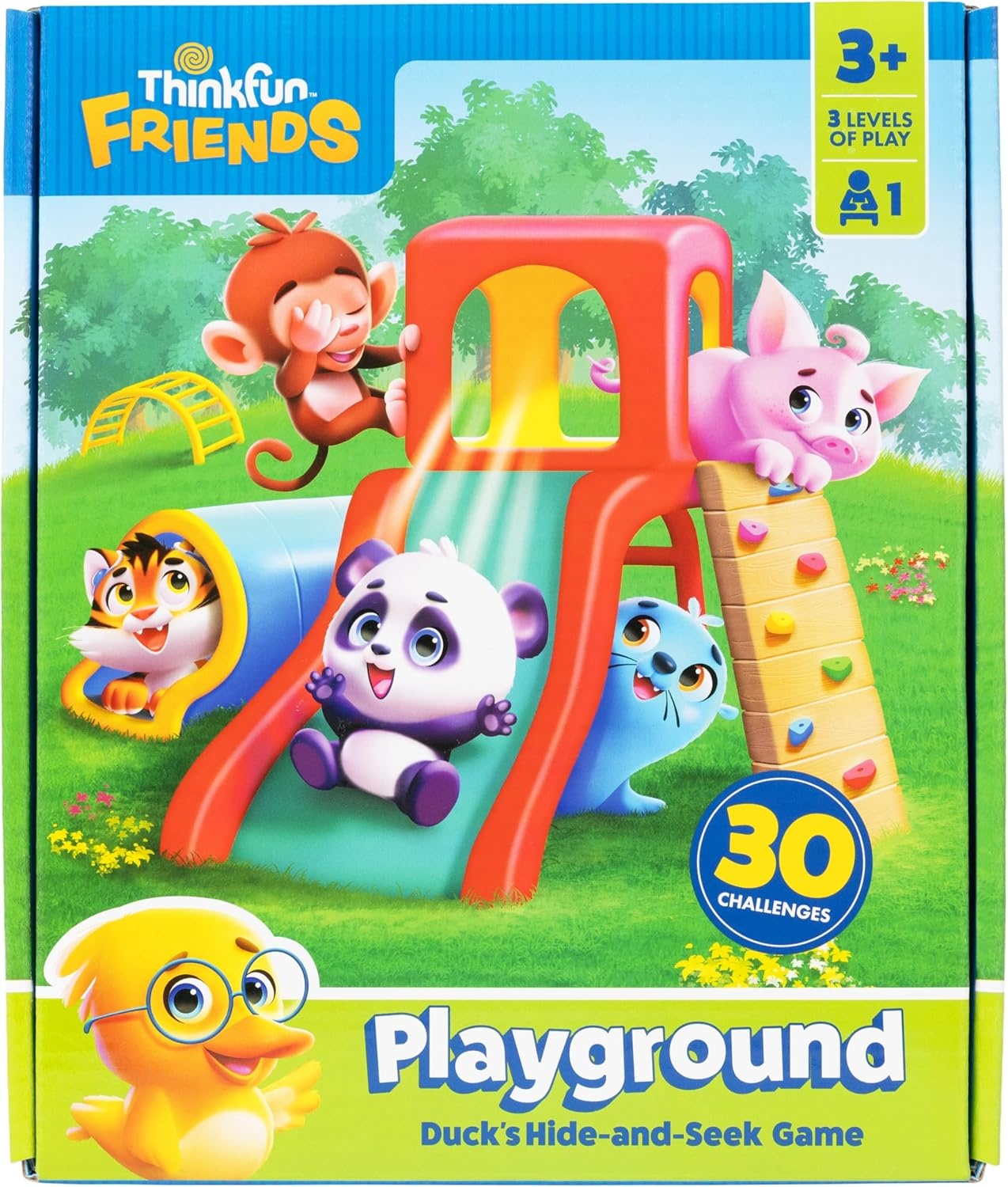 ThinkFun Friends: Playground – Hide & Seek Puzzle Game for Preschoolers – 30 Challenges for Problem-Solving Fun – Ages 3+