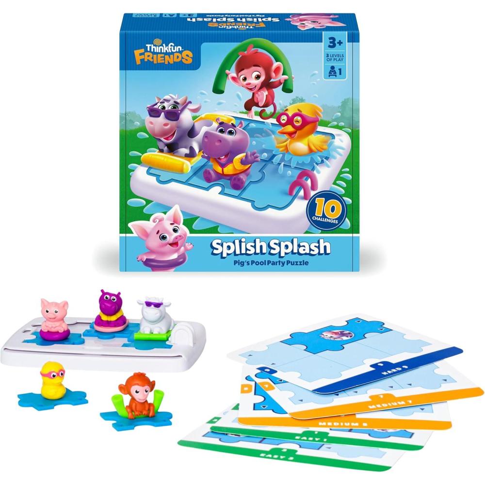 ThinkFun Friends Splish Splash: Preschool Logic and Problem-Solving Game for Kids – Fun Educational Toy for Ages 3+ – Perfect for Early Learning and Skill Development – MESH Accredited