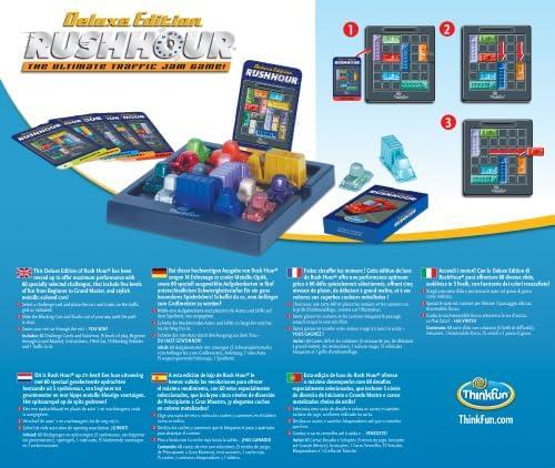 ThinkFun Rush Hour Deluxe – The Gamer’s Logic Game | Navigate 120 Traffic Challenges with Collector’s Edition Limo and Metallic Design | Ages 8+(Original Packaging)