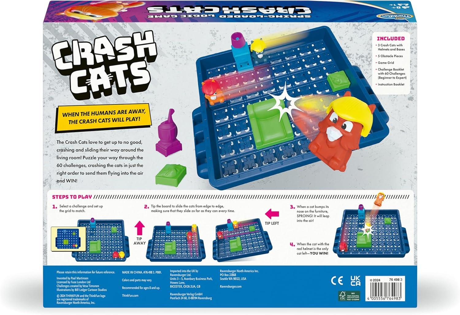 ThinkFun Crash Cats: The Super Fun Spring Loaded Logic Game for Children Ages 8+ – MESH Accredited