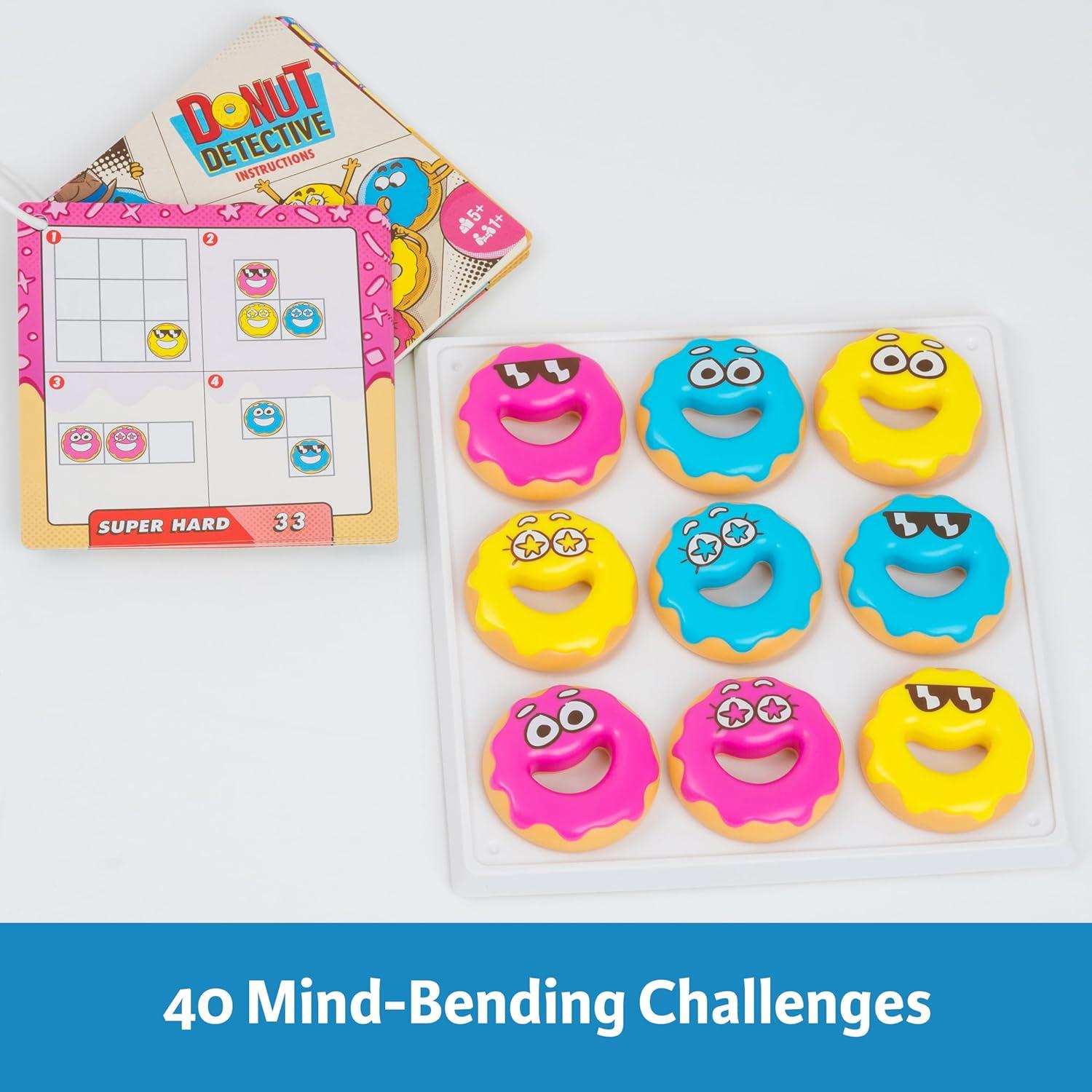 ThinkFun Donut Detective – A Deliciously Puzzling Logic Game | Strengthens Problem-Solving Skills with 40 Challenging Puzzles | Ages 8+