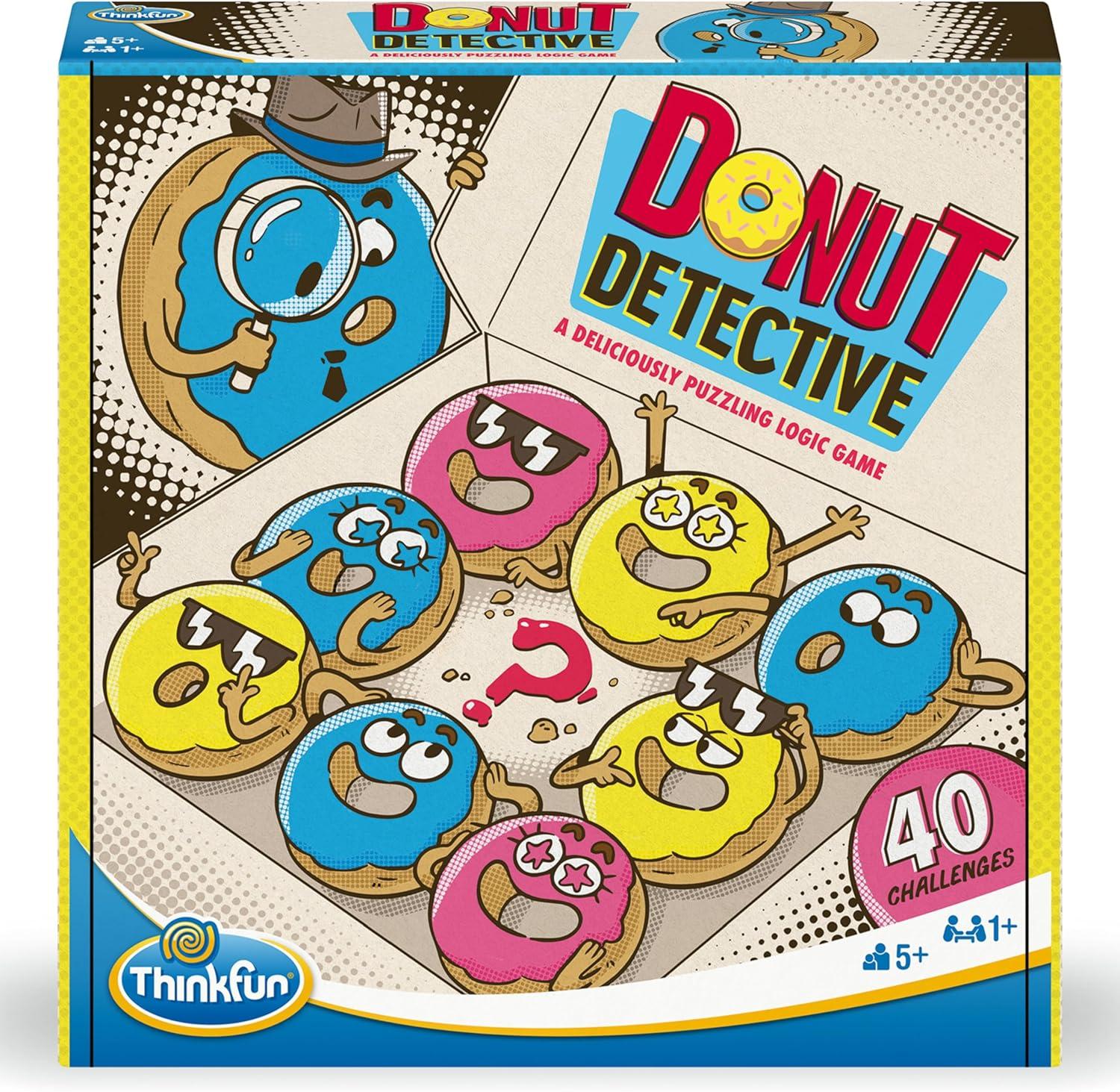 ThinkFun Donut Detective – A Deliciously Puzzling Logic Game | Strengthens Problem-Solving Skills with 40 Challenging Puzzles | Ages 8+