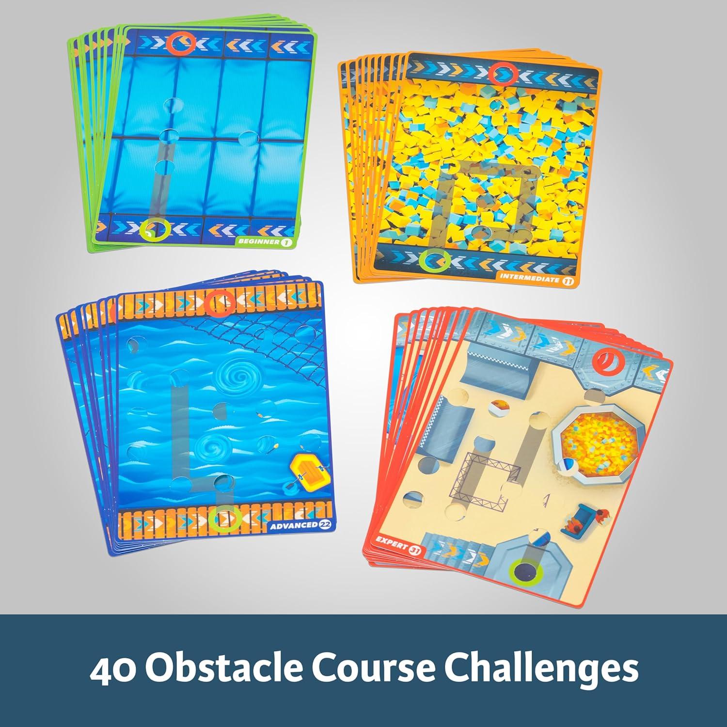 ThinkFun Obstacle Hero – Magnetic Logic Game | 40 Easy to Expert Challenges | Build Routes, Lift Obstacles, and Test Mental Agility |for Ages 8+