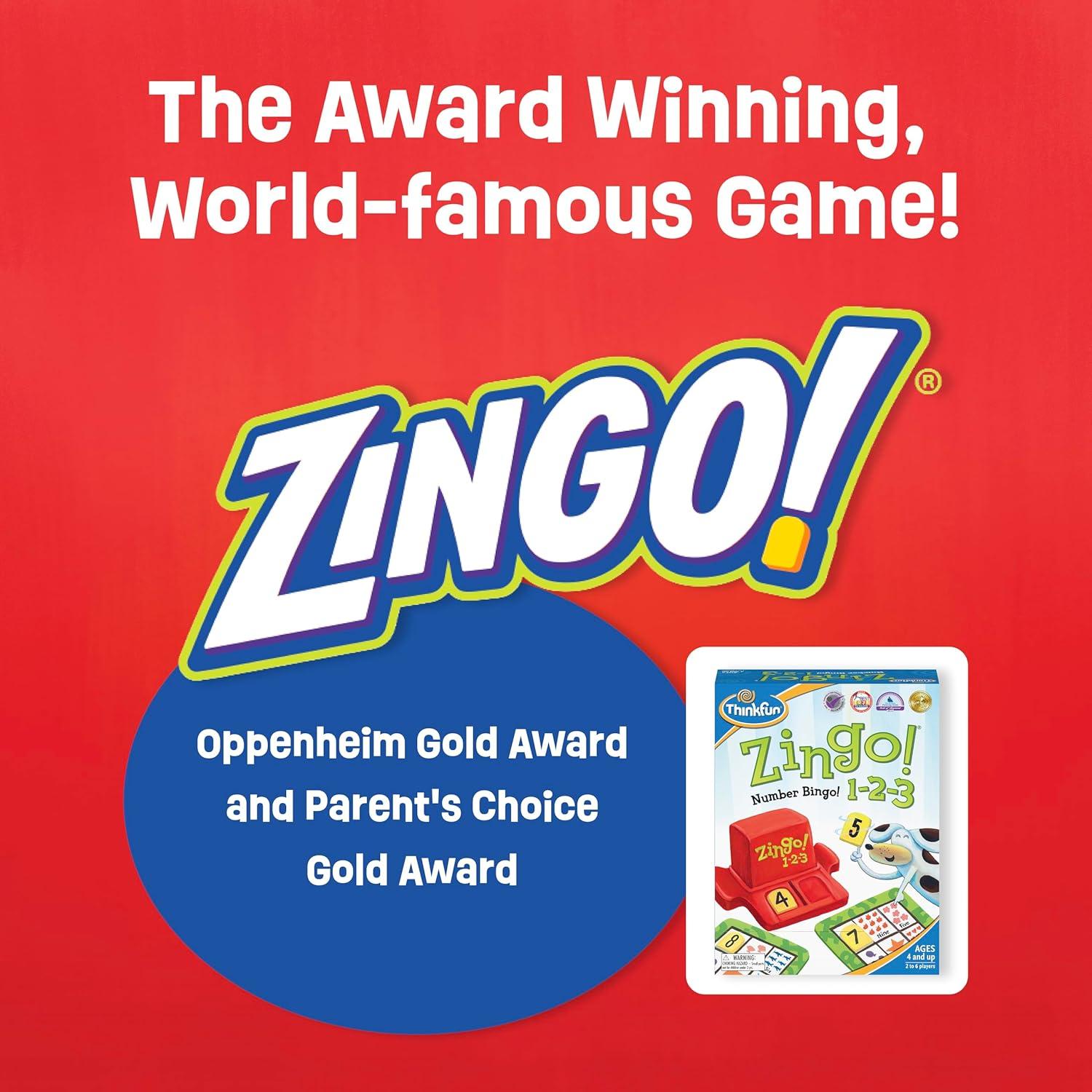 Think Fun Zingo 1-2-3(ThinkFun Zingo 1-2-3 Number Bingo Game | Perfect for Kids Aged 4 and Up | Award-Winning Toy of the Year Nominee)