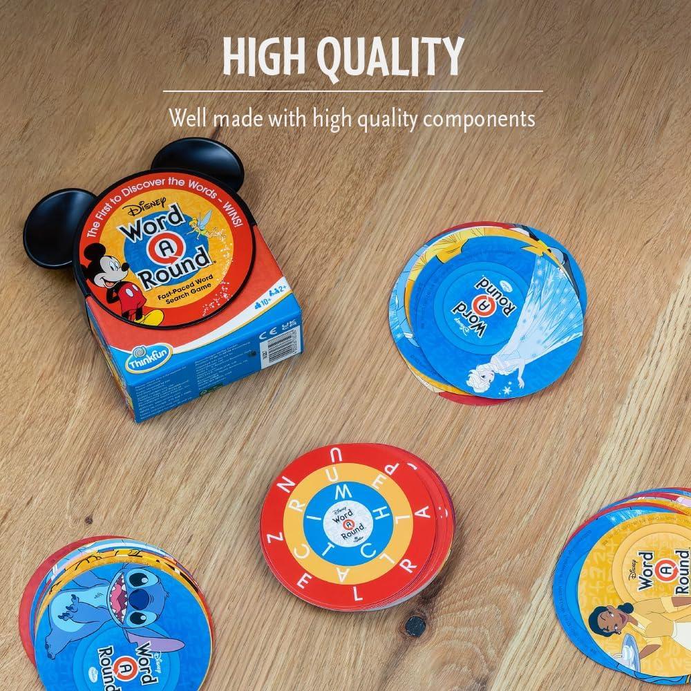 ThinkFun Think Fun Disney WordARound: Read The Word Around The Card Trivia Game for 10+