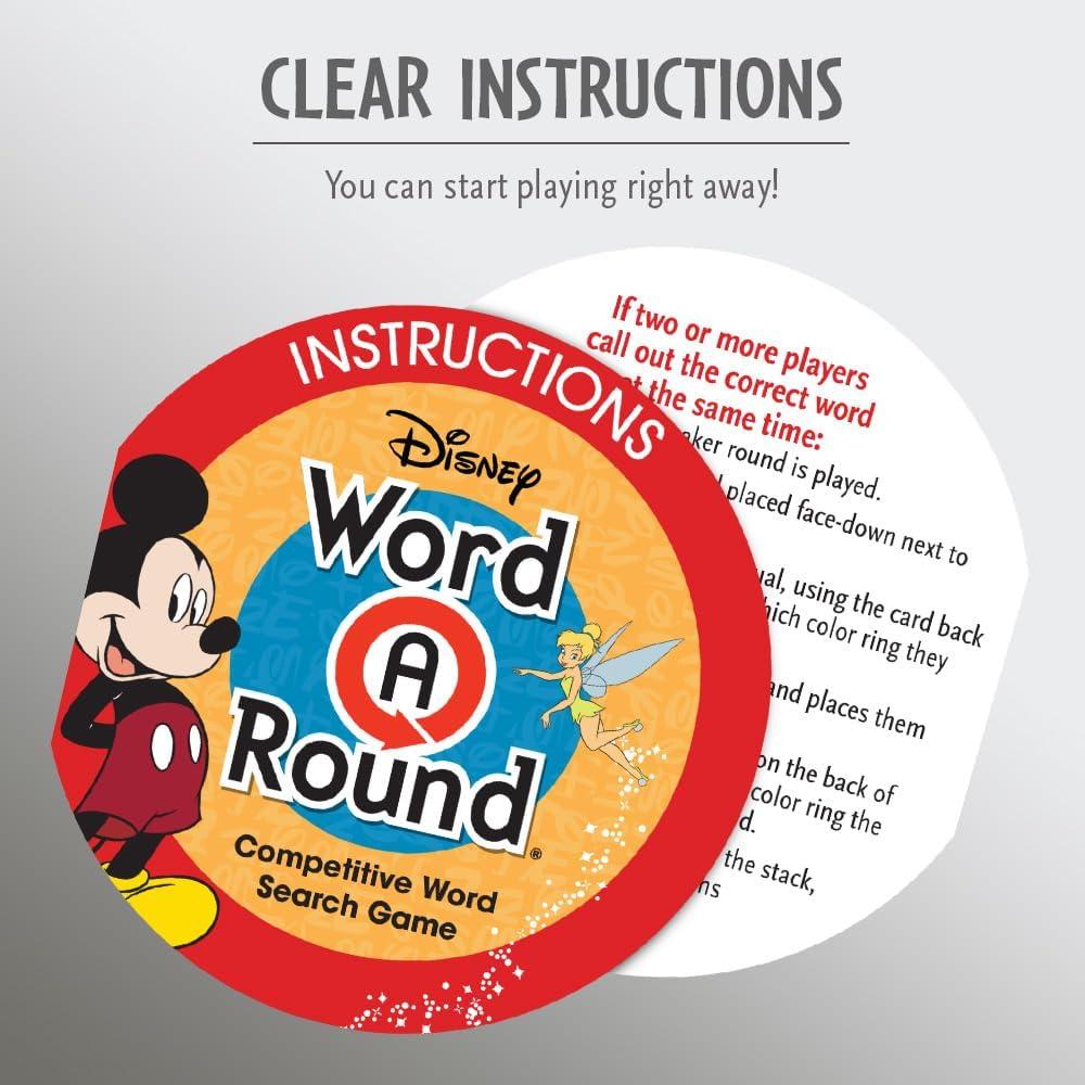 ThinkFun Think Fun Disney WordARound: Read The Word Around The Card Trivia Game for 10+