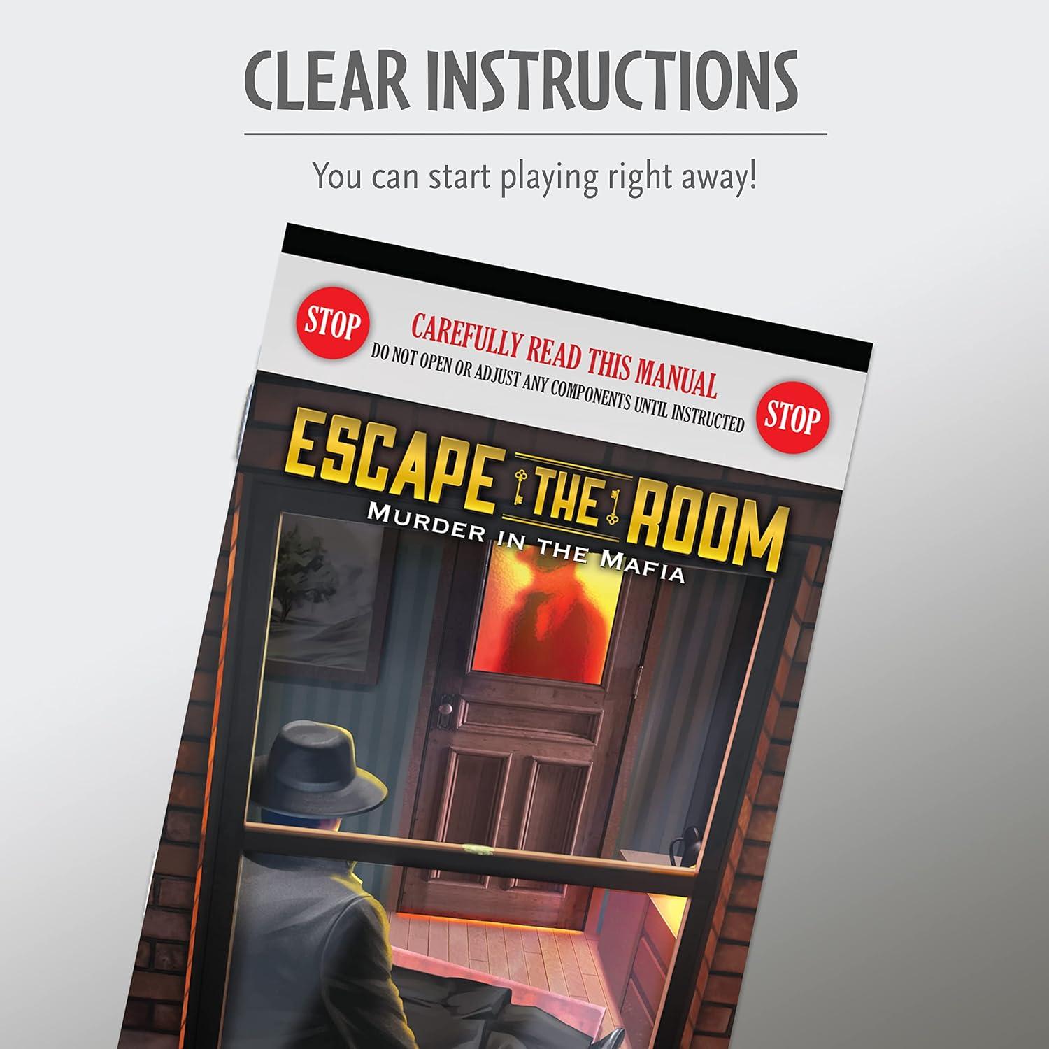 ThinkFun Escape The Room: Murder in The Mafia – Engaging Brain Teaser Game | for Age 13 and Up | Ideal for Teens and Adults | Perfect Addition to Game Nights