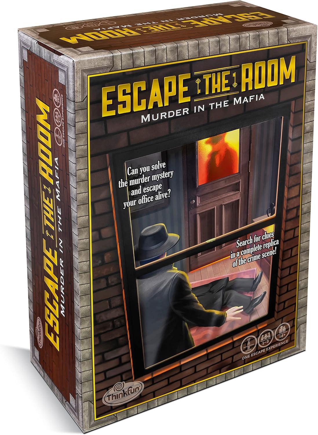 ThinkFun Escape The Room: Murder in The Mafia – Engaging Brain Teaser Game | for Age 13 and Up | Ideal for Teens and Adults | Perfect Addition to Game Nights