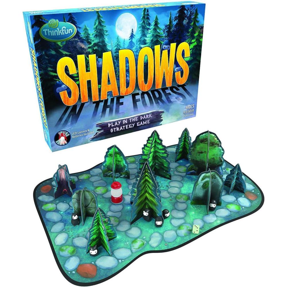 ThinkFun Shadows in The Forest – Unique Play-in-The-Dark Board Game | Ideal for Kids and Adults | Stimulating Brain Teaser | Innovative Gameplay(Standard)